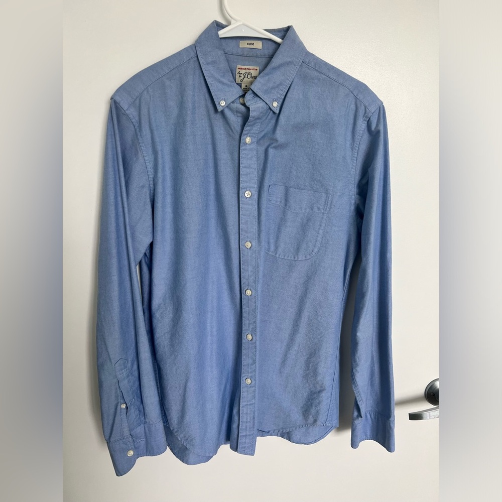 J. Crew Oxford Button Down Blue Shirt